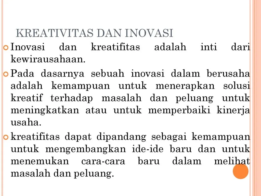 ide ide kreatif membuat ma kalah kreatifitas dan inovasi