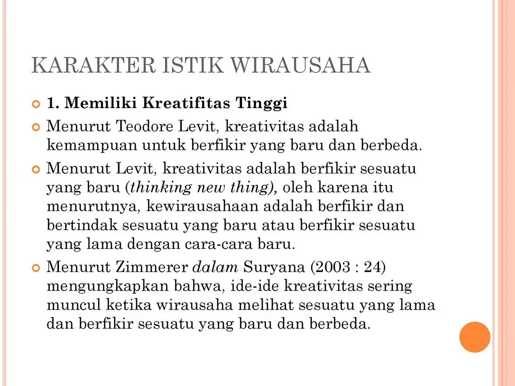 ide kewirausahaan selalu muncul dari pemikiran kreatif