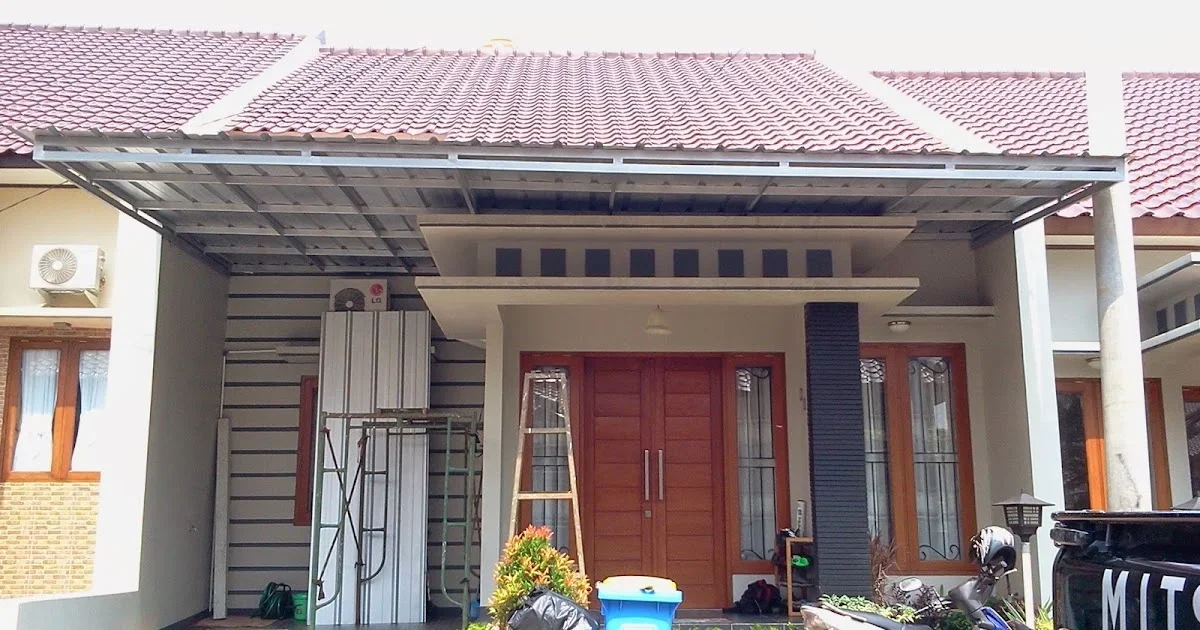 ide kreatif cat kanopi jendela rumah minimalis