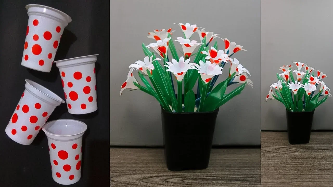 ide kreatif dari barang bekas gelas plastik