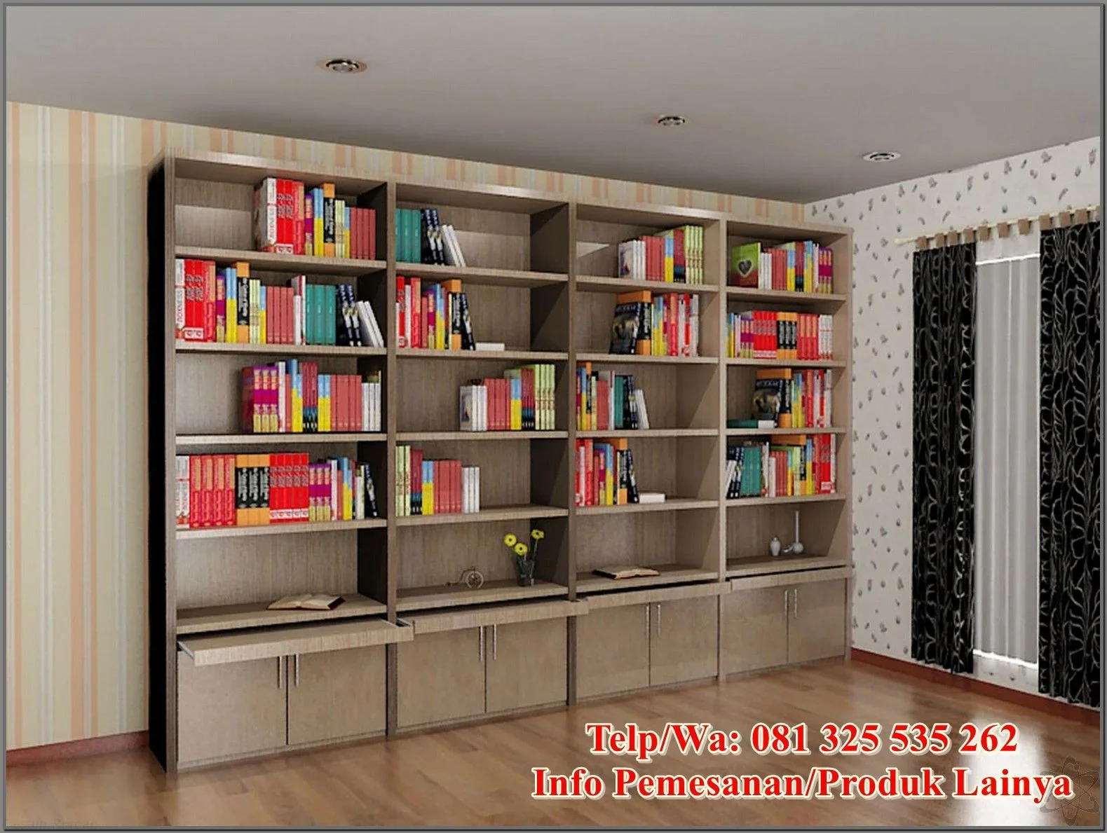 ide kreatif lemari buku