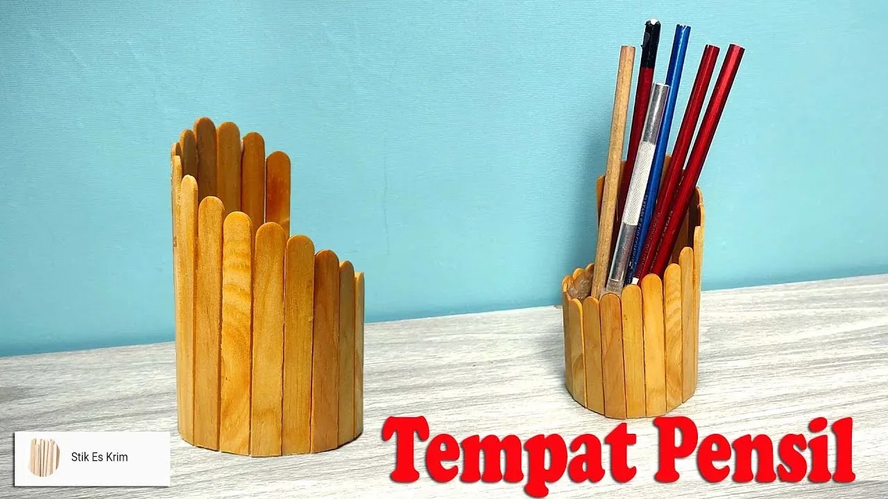 ide kreatif membuat pensil android dari alam