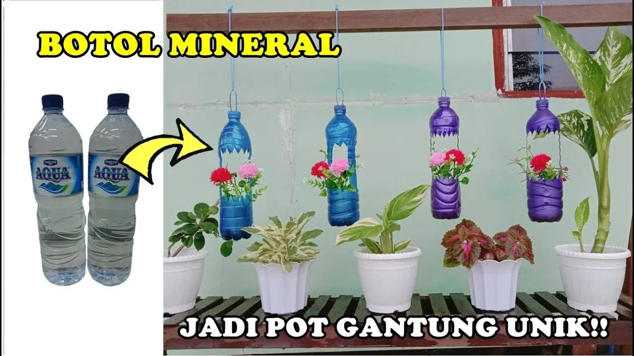ide kreatif membuat pot bunga gantung