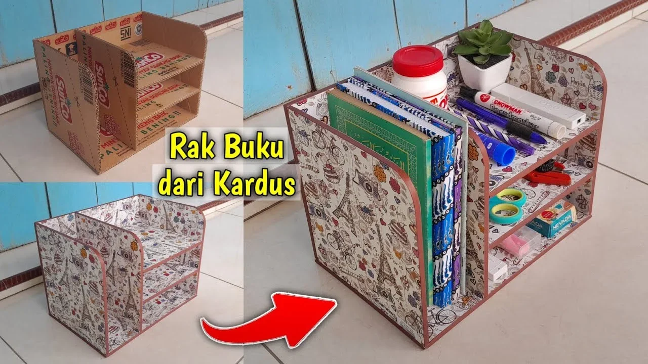 ide kreatif pembatas rak buku besi murah
