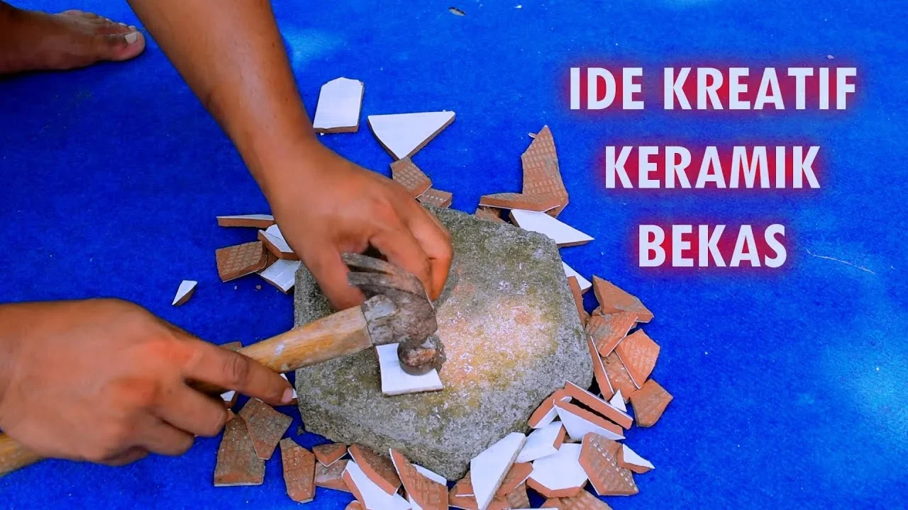ide kreatif teras keramik bekas