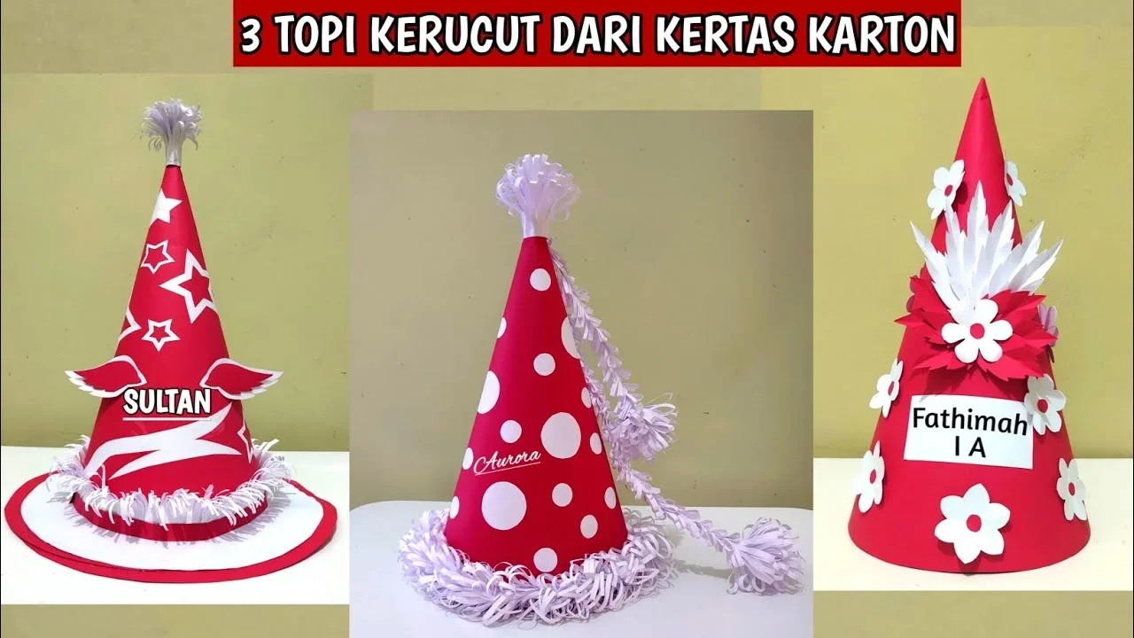ide kreatif topi karton karnaval