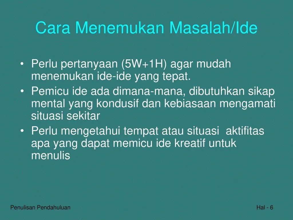 ide kreatif untuk masalah sekitar ppt